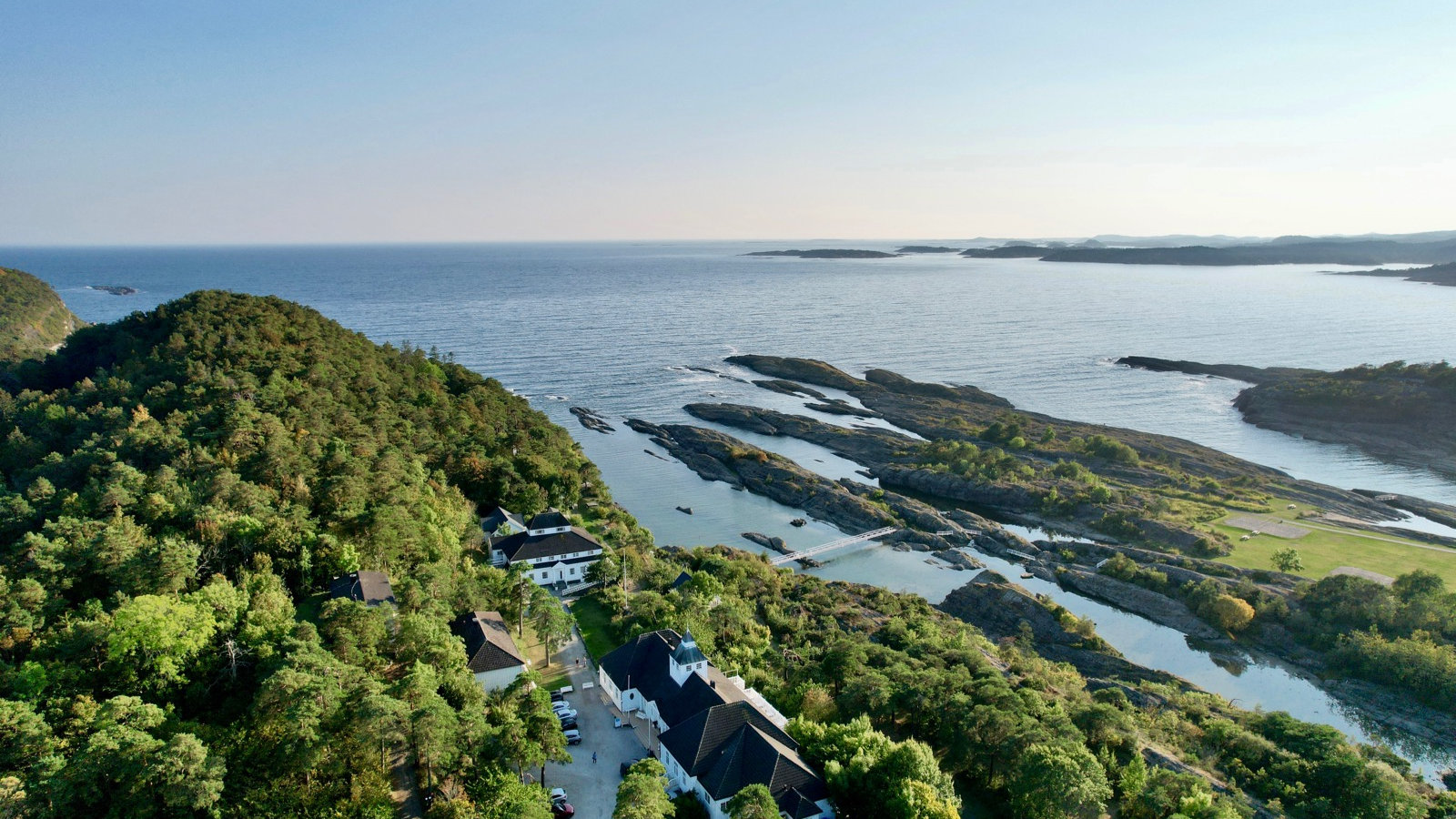 The Langesund Bad estate looking out to the sea